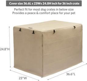 img 3 attached to 🐾 Ultimate Pet Kennel Cover by X-ZONE PET - Premium Polyester Double Door Dog Crate Cover for Wire Crates (Fits 24, 30, 36, 42, 48 inches)