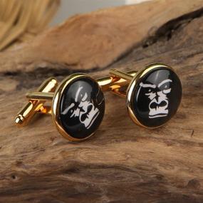 img 1 attached to 💍 Wedding Personalized Grandfather Cufflinks by ZUNON
