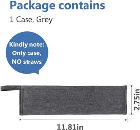 img 1 attached to 🥤 Straw Carrying Case for Reusable Metal, Paper, Plastic, and Silicone Straws - Includes Tumbler Straws, Stainless Steel Straw Bags, and Utensil Container for Forks, Knives, and Chopsticks