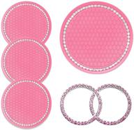 coasters accessories rhinestone silicone stickers interior accessories logo