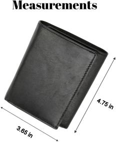 img 2 attached to 👝 Trifold Genuine Leather Wallet Holder