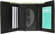 👝 trifold genuine leather wallet holder logo