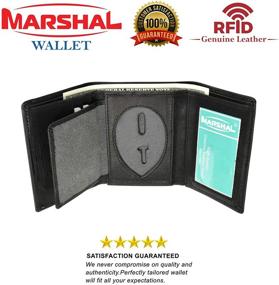 img 3 attached to 👝 Trifold Genuine Leather Wallet Holder