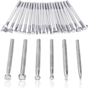 img 4 attached to 🧰 Premium Leather Stamping Tools: 26 Pcs Set for DIY Beginners and Professionals