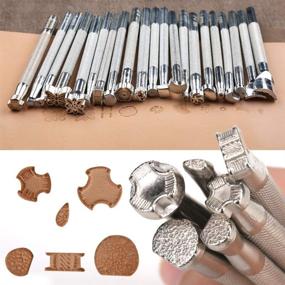 img 2 attached to 🧰 Premium Leather Stamping Tools: 26 Pcs Set for DIY Beginners and Professionals
