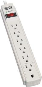 img 4 attached to Tripp Lite 120V Surge Protector Power Strip, 6 Outlets, 8ft Cord, 990 Joules, Gray, with Flat Plug
