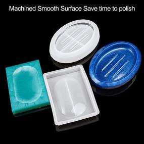 img 2 attached to NiArt 3-Piece Epoxy Resin Casting Silicone Soap Holder Mold - Handcrafted Home Bathroom & Kitchen Decor for Sponges and Scrubbers