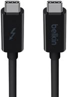 🔌 belkin thunderbolt 3 usb type-c cable - usb-c to usb-c end connections - 3ft/1m long thunderbolt 3 cable - 20gbps data transfer - usb 3.1 compatible 10gb/s (f2cd081bt1m-blk) logo