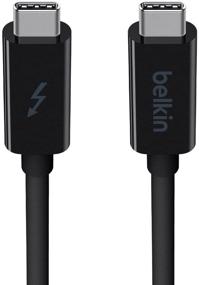 img 4 attached to 🔌 Belkin Thunderbolt 3 USB Type-C Cable - USB-C to USB-C End Connections - 3ft/1m Long Thunderbolt 3 Cable - 20Gbps Data Transfer - USB 3.1 Compatible 10GB/s (F2CD081bt1M-BLK)
