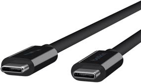 img 3 attached to 🔌 Belkin Thunderbolt 3 USB Type-C Cable - USB-C to USB-C End Connections - 3ft/1m Long Thunderbolt 3 Cable - 20Gbps Data Transfer - USB 3.1 Compatible 10GB/s (F2CD081bt1M-BLK)