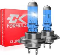 💡 ck formula h7 halogen headlight bulb 5000k 12v 100w white auto light low beam, high beam, or fog light replacement, set of 2 logo