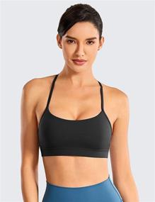 img 3 attached to 🏋️ CRZ YOGA Women's Low Impact Strappy Padded Sports Bra: Y Racer Back Yoga Bra Tops with Spaghetti Straps