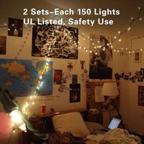 img 1 attached to 🎄 Brizled Christmas Lights: 300 Count Incandescent Warm White String Lights for Xmas, UL Certified, 69.6ft, Connectable, Indoor/Outdoor Use