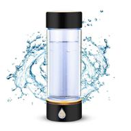 💧 usb rechargeable portable hydrogen water cup with ionized water generation, hydrogen water maker, glass water ionizer - new technology hydrogen water bottle logo