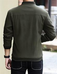 img 2 attached to 🧥 Lentta Men's Slim Fit Lightweight Softshell Bomber Jacket: The Perfect Fall Coat for Men