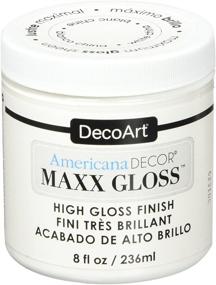 img 1 attached to Maxx Gloss 8 oz Acrylic Paint - White China by Deco Art
