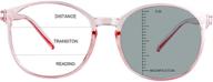 🕶️ stylish lambbaa vintage round progressive multifocal presbyopic glasses with photochromic gray sunglasses for men and women readers logo