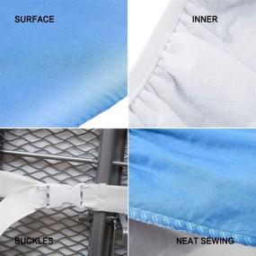 img 2 attached to 👕 AMZOK Большой чехол для гладильной доски: отражающая ткань с защитной сеткой и силиконовой подкладкой - эластичные ремни включены