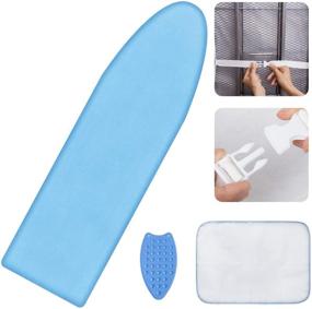 img 4 attached to 👕 AMZOK Large Ironing Board Cover: Reflective Fabric with Protective Mesh and Silicone Pad - Elastic Straps Included