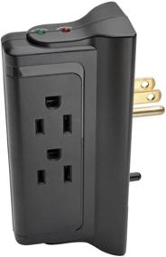 img 1 attached to 💥 Tripp Lite TLP4BK - 4 Side Mounted Outlet Surge Protector Power Strip, Direct Plug In, Black, with $25,000 Insurance Coverage