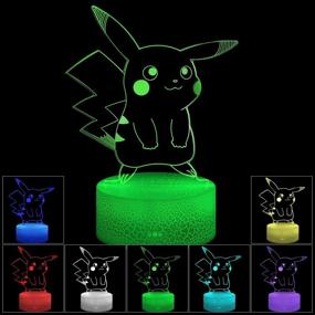 img 4 attached to 🎁 3D Animal Illusion LED Night Light: Vibrant Colors, Touch Switch, Perfect as a Holiday Gift or Home Decoration - 002