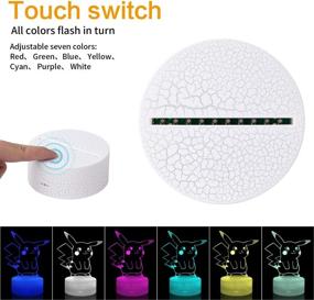 img 2 attached to 🎁 3D Animal Illusion LED Night Light: Vibrant Colors, Touch Switch, Perfect as a Holiday Gift or Home Decoration - 002