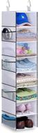 👠 kimbora 8 shelf hanging closet organizer with side mesh pockets – white, ideal for shoes, handbags, accessories, and sweaters логотип