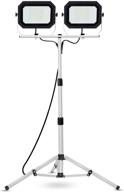 💡 20000 lumen work lights with stand, 200w dual head led work light, waterproof lamp with individual switch, adjustable metal telescoping tripod, 10-foot power cord by ufond логотип