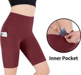 img 3 attached to EspiDo Yoga Shorts for Women, 4-Inch 5-Inch 8-Inch Inseam High Waist Tummy Control Biker Short Pants for Workout, Hiking, Running, Cycling