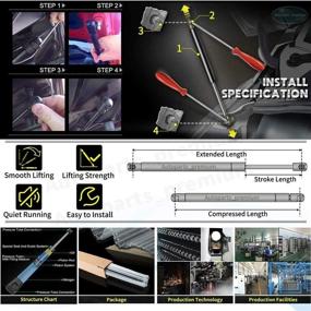 img 3 attached to Honda Pilot Tailgate Lift Supports Shock Struts 2003-2007 - Premium 2-PC Set