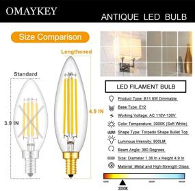 img 3 attached to 💡 OMAYKEY Lengthened Chandelier with Candelabra Equivalents