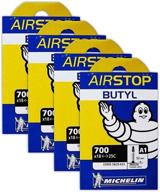 🚴 michelin a1 airstop 700x18-25c road bike tube bundle with 52mm smooth presta valve - set of 4 logo