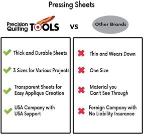 img 1 attached to 🔥 3 Pack PTFE Sheet/Teflon Sheets - Various Sizes, Transparent and Reusable. Non-Stick Sheets, Extra Thickness and High Heat Resistance. Ideal for Applique Pressing, Heat Press Transfers, Ironing, Arts & Crafts