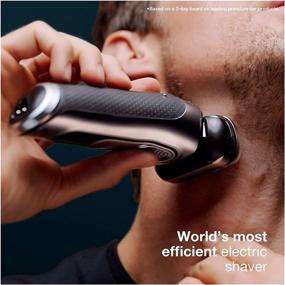 img 2 attached to 🪒 Braun Series 9 9390cc Electric Razor for Men: Precision Beard Trimmer, Rechargeable, Cordless, Wet & Dry Foil Shaver, Clean & Charge Station, Leather Travel Case - Silver