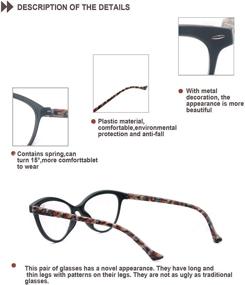 img 2 attached to 👓 HEEYYOK Women Reading Glasses Set - Stylish Cateye Readers with Comfortable Spring Hinge (1.25, 4 Mix Color)