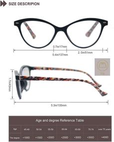 img 1 attached to 👓 HEEYYOK Women Reading Glasses Set - Stylish Cateye Readers with Comfortable Spring Hinge (1.25, 4 Mix Color)