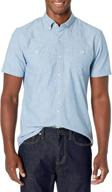 👕 men's clothing: goodthreads slim fit short sleeve chambray shirt for shirts logo