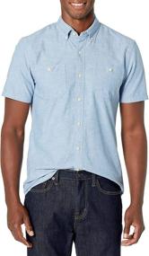 img 4 attached to 👕 Men's Clothing: Goodthreads Slim Fit Short Sleeve Chambray Shirt for Shirts