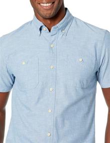 img 2 attached to 👕 Men's Clothing: Goodthreads Slim Fit Short Sleeve Chambray Shirt for Shirts