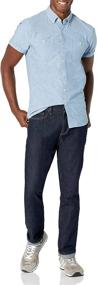 img 1 attached to 👕 Men's Clothing: Goodthreads Slim Fit Short Sleeve Chambray Shirt for Shirts