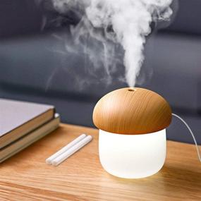 img 3 attached to 🍄 OURRY Small Cute Mushroom Humidifier: Portable Mini USB with Night Light, Essential Oil Diffuser, Auto Shut-Off - Perfect for Car, Desk, Travel, Office, Bedroom