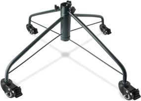img 4 attached to ELFJOY Christmas Tree Stand - 21.65&#34; Iron Metal Base with Wheels, Rubber Pad, and Thumb Screw for Enhanced Stability