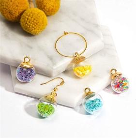 img 2 attached to ✨ Hicarer 100-Piece Assorted Glass Ball Pendant Charms - Colorful Star Crystal Ball Charms for DIY Jewelry Making, Pendant Decoration Supplies