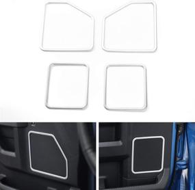 img 4 attached to Car Door Loudspeaker Speaker Decoration Frame Cover Trim For Ford F150 2015 2016 2017 (Silver)