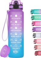 🚰 32oz meitagie motivational water bottle with time marker, fruit strainer | leak-proof bpa-free 1l bottle w/ carrying strap | ideal for fitness, gym, outdoor sports logo