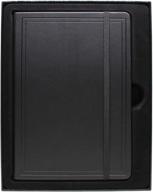 📔 alphasketch premium hardcover sketchbook: black leather journal - 5.8"x 8.3" gift boxed sketchbook with 200 recycled blank white pages - ideal for pro artists, designers, and beginners logo