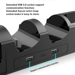 img 2 attached to Nintendo Switch Charging Dock - Charging Station with LED Indicator for Joy Cons and Pro Controllers