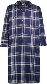 img 2 attached to 👕 Men's Flannel Nightshirt by Bill Bailey's Sleepwear - Perfect for Sleep & Lounge