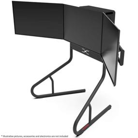 img 2 attached to Enhance Your Sim Racing Experience with the Extreme Sim Racing Triple Screen TV Stand Add-on Upgrade - Compatible with Most Sim Racing Rigs and TVs up to 3 x 37