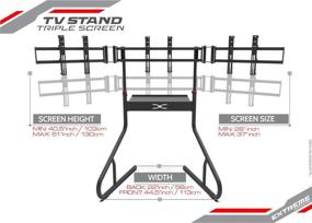 img 1 attached to Enhance Your Sim Racing Experience with the Extreme Sim Racing Triple Screen TV Stand Add-on Upgrade - Compatible with Most Sim Racing Rigs and TVs up to 3 x 37